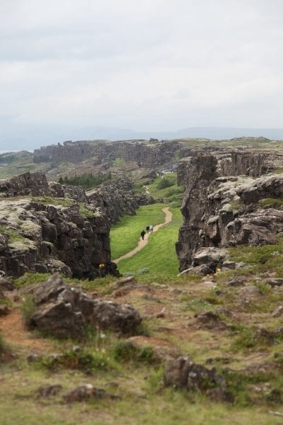Die Kontinentalplattenspalte von Thingvellir