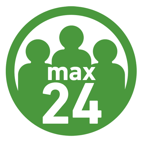 Max 24 Teilnehmer